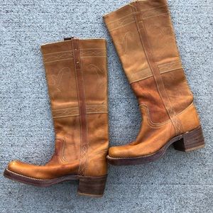 Frye Vintage Black Label Campus Stitching Horse Boots